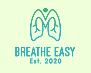 Bronchitis - Gradient Respiratory Lungs logo design