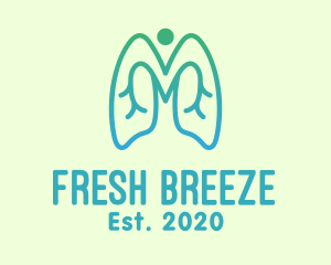 Gradient Respiratory Lungs logo design