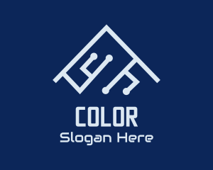 Apartment - Blue Electrical House logo design