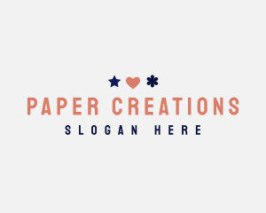 Papercraft - Playful Craft Shape logo design