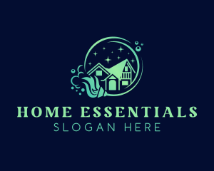 Household - Home Property Cleaning logo design