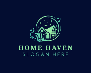 Household - Home Property Cleaning logo design