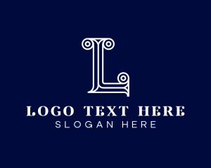 Pillar - Consultant Law Firm Letter L logo design