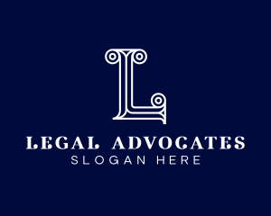 Law Firm Letter L logo design