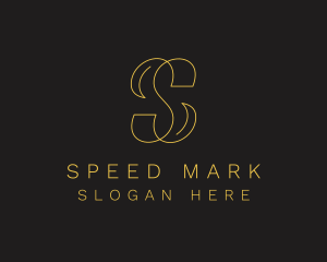 Yellow Modern Letter S logo design