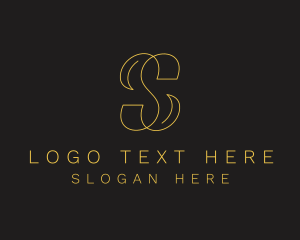 Yellow Modern Letter S Logo