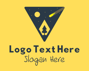Night - Triangle Star Gazing Camp logo design
