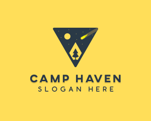 Triangle Star Gazing Camp logo design