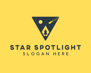 Triangle Star Gazing Camp logo design