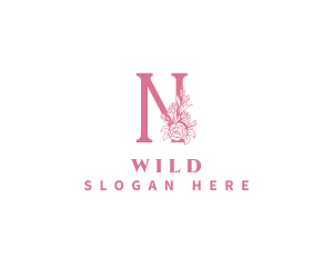 Makeup - Florist Floral Flower Letter N logo design