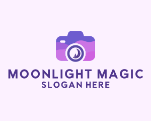 Nighttime - Moon Photo Camera logo design
