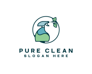 Disinfectant Organic Spray logo design