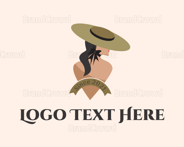 Beach Fashion Woman Logo