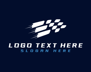 Data - Automotive Race Flag logo design