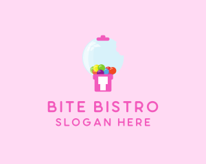 Bite - Bubblegum Bite Machine logo design