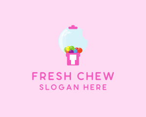 Bubblegum Bite Machine logo design