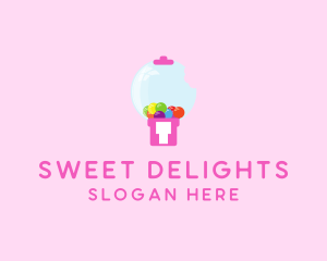 Bubblegum Bite Machine logo design