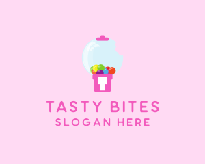 Bubblegum Bite Machine logo design