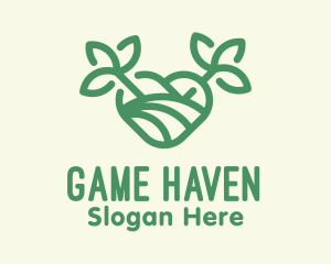 Green Organic Heart Logo
