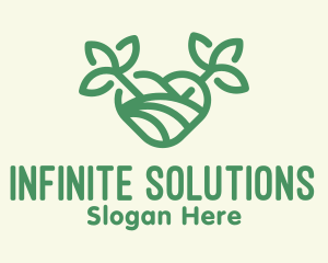 Sustainability - Green Organic Heart logo design