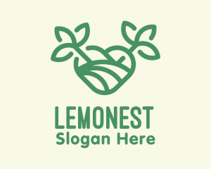 Passion - Green Organic Heart logo design