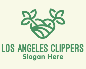 Gardener - Green Organic Heart logo design