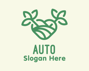 Herbal - Green Organic Heart logo design