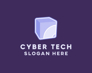 Hacker - 3D Purple Cube Technology logo design