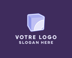 Purple - 3D Purple Cube Technology logo design