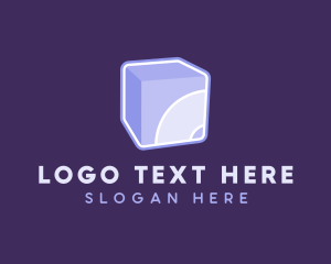 3D Purple Cube Technology Logo