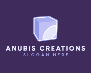 3D Purple Cube Technology logo design