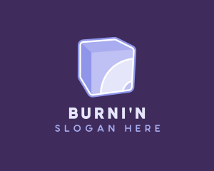 3D Purple Cube Technology logo design