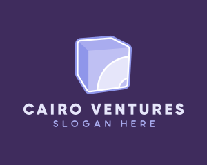 3D Purple Cube Technology logo design