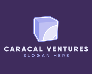 3D Purple Cube Technology logo design