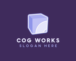 3D Purple Cube Technology logo design