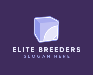 3D Purple Cube Technology logo design