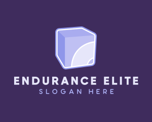 3D Purple Cube Technology logo design