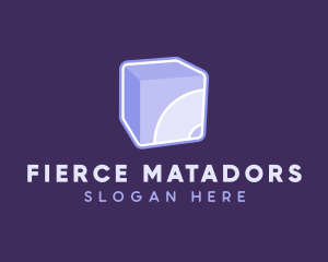 3D Purple Cube Technology logo design