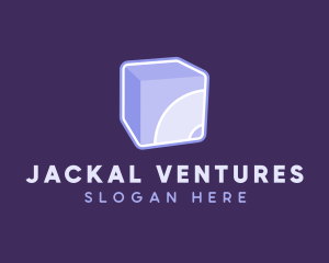 3D Purple Cube Technology logo design