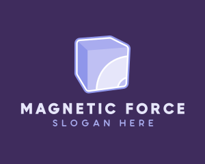 3D Purple Cube Technology logo design