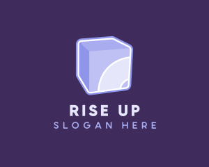 3D Purple Cube Technology logo design