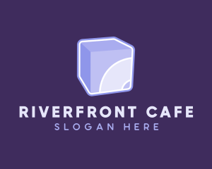 3D Purple Cube Technology logo design