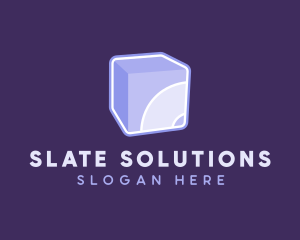 3D Purple Cube Technology logo design