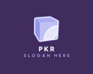 3D Purple Cube Technology logo design