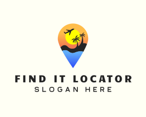 Location Pin Vacation logo design