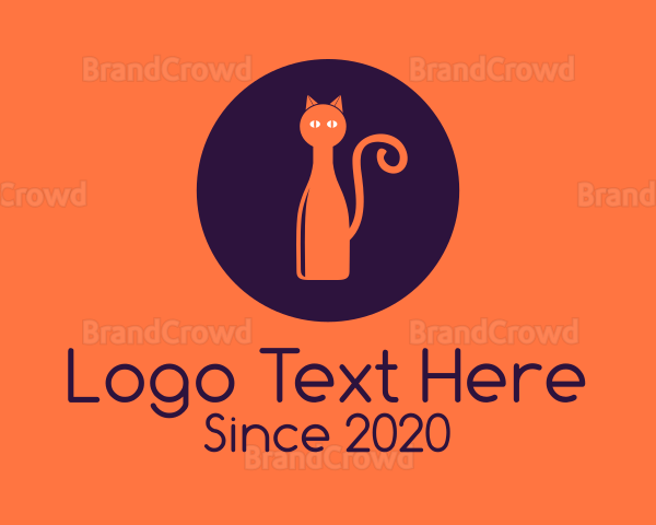 Wine Bottle Cat Logo