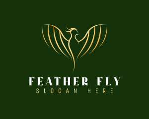 Elegant Flying Phoenix  logo design