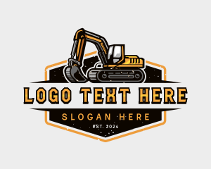 Dig - Excavator Industrial Construction logo design