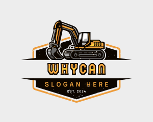 Excavator Industrial Construction Logo