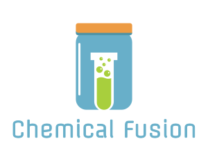 Chemistry - Blue Jar Lab logo design